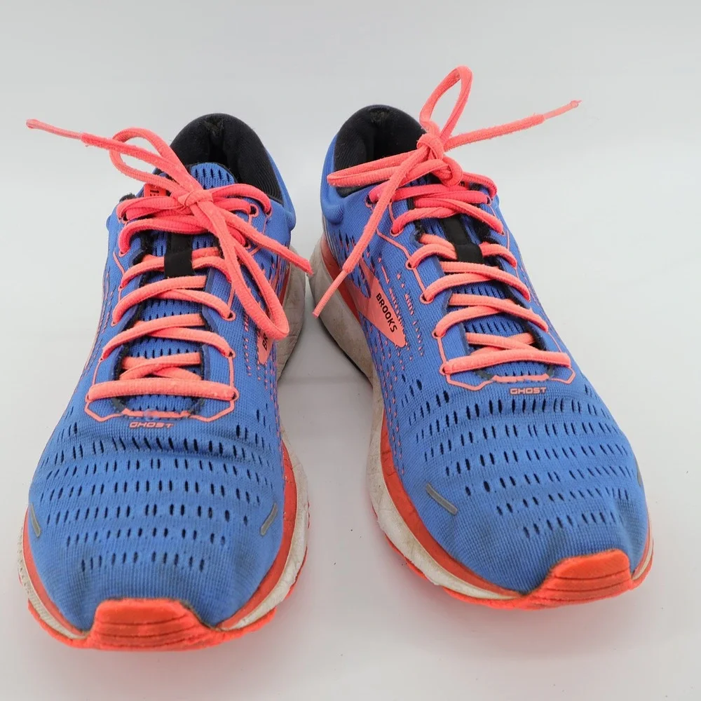 Brooks Ghost 13 Womens‎ Blue Coral Running Shoes Size 12 B Medium